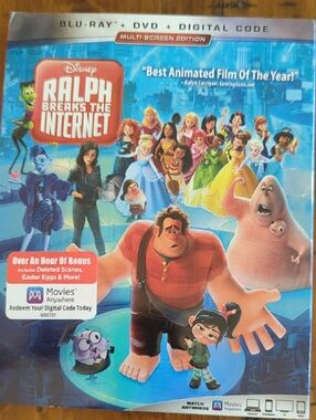 Disney Ralph Breaks the Internet Blu-ray DVD Multi-Screen Edition - Blue